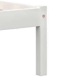 vidaXL Bed Frame vit massiv furu 160x200 cm 283188