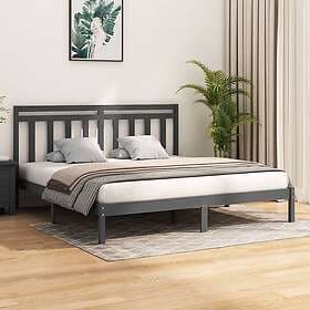 vidaXL Bed Frame grå massivt trä 200x200 cm 3105272