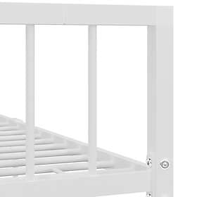 vidaXL Bed Frame vit metall 120x200 cm 284564