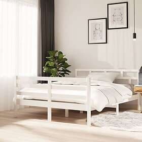 vidaXL Bed Frame vit massiv furu 140x190 cm 3101264