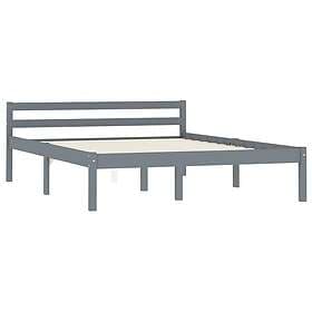 vidaXL Bed Frame grey solid pine 120x200 cm