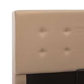 vidaXL Bed Frame hydraulic storage cappuccino faux leather 100x200 cm