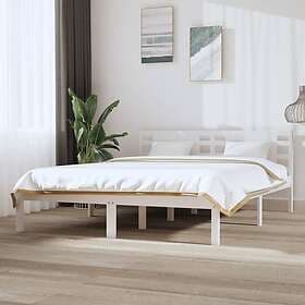 vidaXL Bed Frame vit massiv furu 120x200 cm 3104214