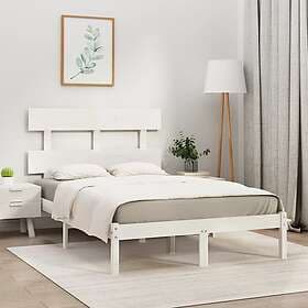 vidaXL Bed Frame vit massivt trä 120x200 cm 3104669