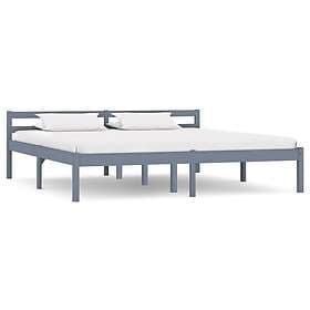 vidaXL Bed Frame grey solid pine 160x200 cm