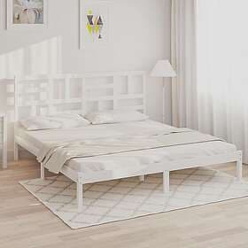 vidaXL Bed Frame vit massivt trä 200x200 cm 3105971