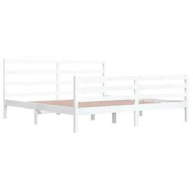 vidaXL Bed Frame vit massiv furu 200x200 cm 3105027