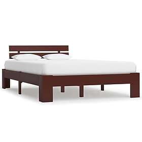 vidaXL Bed Frame mörkbrun massiv furu 120x200 cm 283174