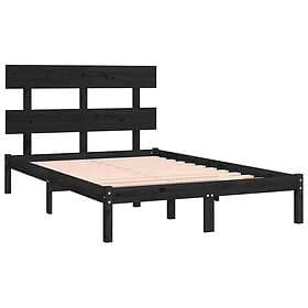 vidaXL Bed Frame svart massivt trä 200x200 cm 3104697