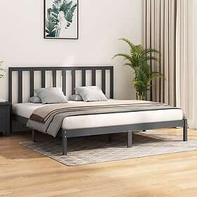 vidaXL Bed Frame grey solid pine 200x200 cm