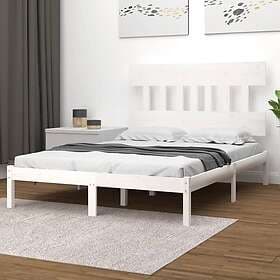 vidaXL Bed Frame vit massivt trä 140x200 cm 3104739