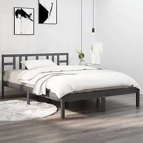 vidaXL Bed Frame grå massivt trä 200x200 cm 3105427