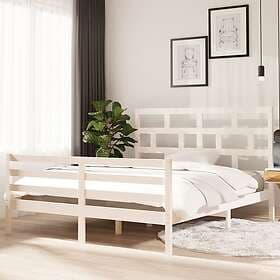 vidaXL Bed Frame vit massiv furu 160x200 cm 3101294