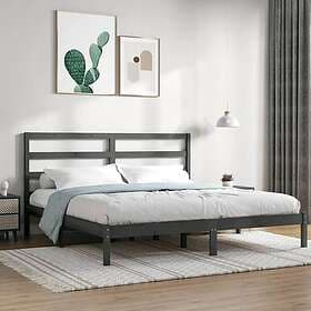 vidaXL Bed Frame grå massiv furu 200x200 cm 3104955