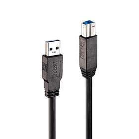 Lindy 43098 USB-kabel 10 m USB 3.2 Gen 1 (3.1 Gen 1) USB A USB B Sort