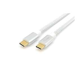 Equip 128355 USB-kabel 0.5 m USB 3.2 Gen 2 (3.1 Gen 2) USB C Sølv, Hvid