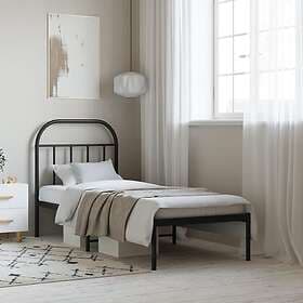 vidaXL Bed Frame med huvudgavel metall svart 75x190 cm 353625