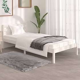 vidaXL Bed Frame massiv furu 90x190 cm vit 3FT 810396