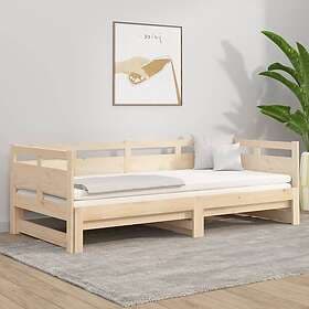 vidaXL Bäddsoffa massiv furu 2x(90x190) cm 820322