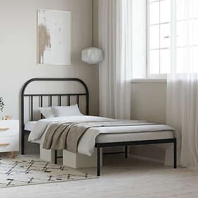 vidaXL Bed Frame med huvudgavel metall svart 107x203 cm 353631