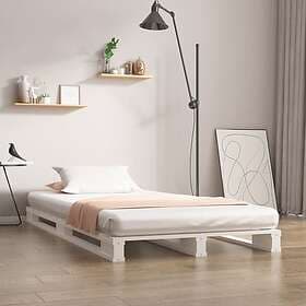 vidaXL Pallsäng vit 90x190 cm massiv furu 821423
