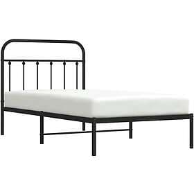 vidaXL Bed Frame med huvudgavel metall svart 100x190 cm 352572