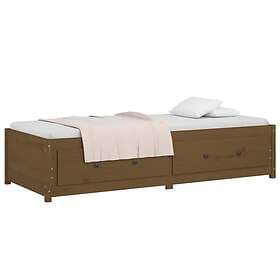 vidaXL Dagbädd honungsbrun 90x190 cm massiv furu 821597