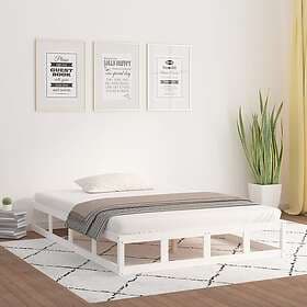 vidaXL Bed Frame vit 200x200 cm massivt trä 820817