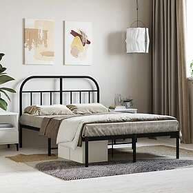 vidaXL Bed Frame med huvudgavel metall svart 120x190 cm 353632
