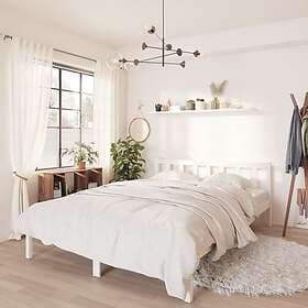 vidaXL Bed Frame vit massiv furu 140x190 cm 810063