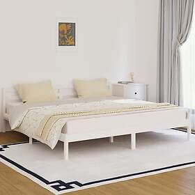 vidaXL Bed Frame massiv furu 200x200 cm vit 810451
