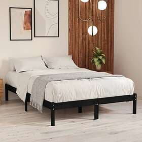 vidaXL Bed Frame svart massivt trä 150x200 cm 810026