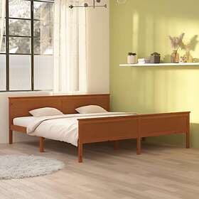 vidaXL Bed Frame honungsbrun massiv furu 200x200 cm 322194