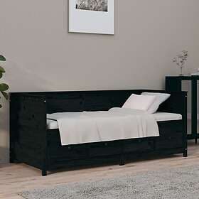 vidaXL Dagbädd svart 90x190 cm massiv furu 820915
