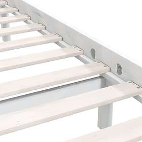 vidaXL Bed Frame vit massiv furu 120x200 cm 810078