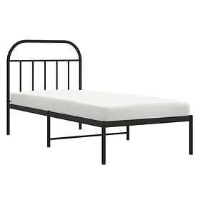 vidaXL Bed Frame med huvudgavel metall svart 90x190 cm 353627