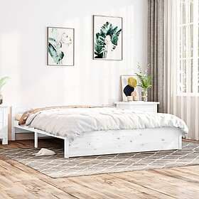 vidaXL Bed Frame vit massivt trä 150x200 cm 5FT 815050