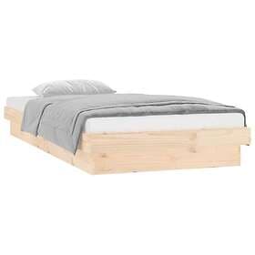 vidaXL Bed Frame LED 90x200 cm massivt trä 819957