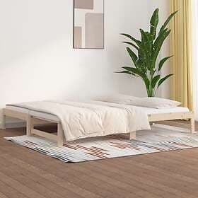 vidaXL Utdragbar dagbädd 2x(90x190) cm massiv furu 820437