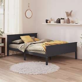 vidaXL Bed Frame grå massiv furu 160x200 cm 322206