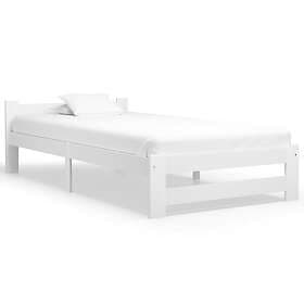 vidaXL Bed Frame vit massiv furu 90x200 cm 321998