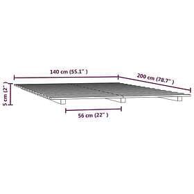vidaXL Bed Frame 140x200 cm massiv furu 824568