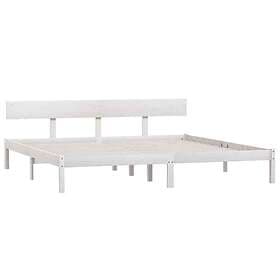 vidaXL Bed Frame vit massiv furu 200x200 cm 810168