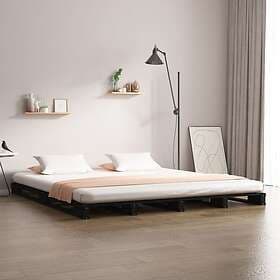 vidaXL Pallsäng svart 140x190 cm massiv furu 821441