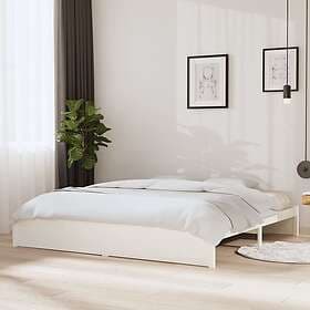 vidaXL Bed Frame vit massivt trä 200x200 cm 814970