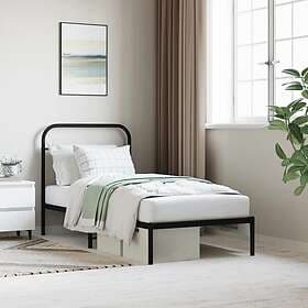 vidaXL Bed Frame med huvudgavel metall svart 90x190 cm 352570