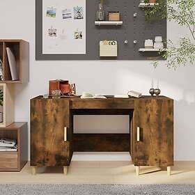 vidaXL Desk rökfärgad ek 140x50x75 cm konstruerat trä 817549
