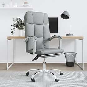 vidaXL Office Chair ljusgrå tyg 349637