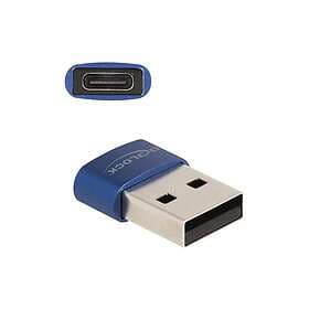 DeLock USB 2.0-adapter USB Typ-A hane till USB Type-C™ hona blå