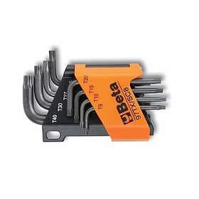 Beta Utensili Torx T9/t10/t15/t20/t25/t27/t30/t40 Wrench Kit 8 Pieces Silver